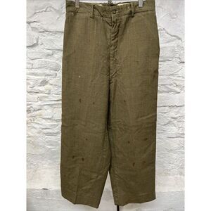 Vintage WWII 40s 50s Green Wool US Army Pants Trousers WW2 Korean War